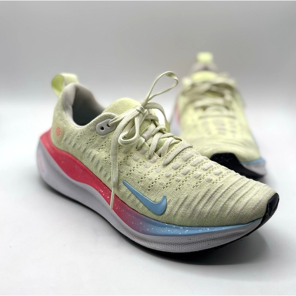 NIKE ReactX Infinity Run 4 Shoes Women's Size 7.5 Barely Volt Aquarius Blue